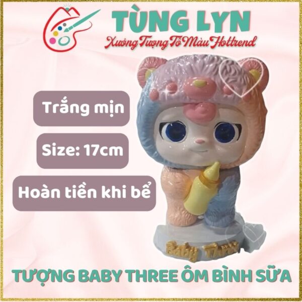 Tô Tượng Baby Three Ôm Bình Sữa