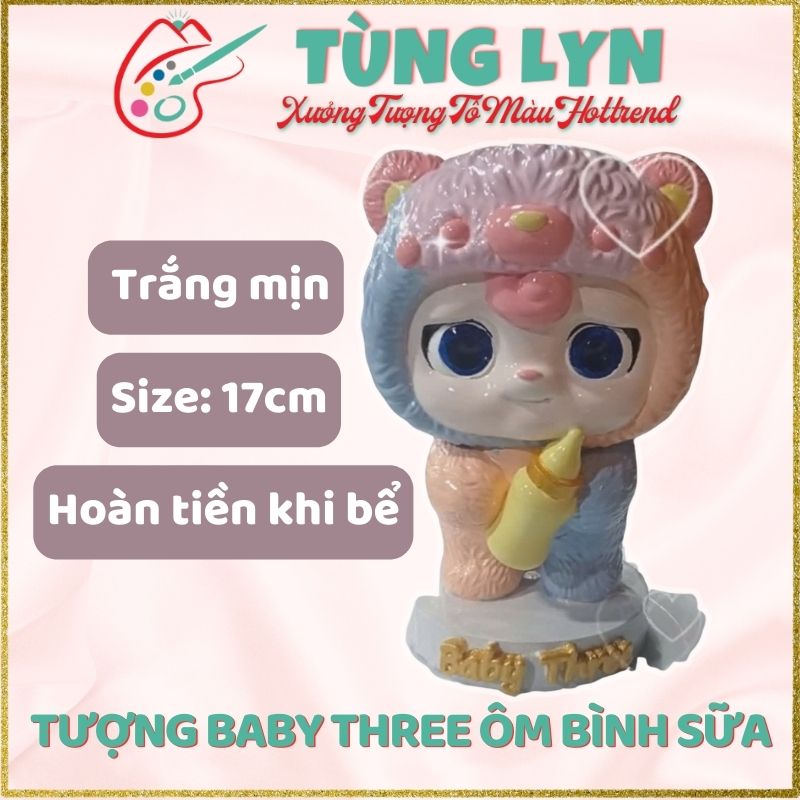 Tô Tượng Baby Three Ôm Bình Sữa