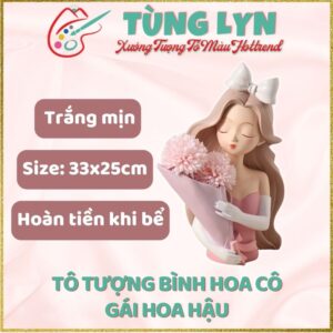 Tô Tượng Bình Hoa Cô Gái Hoa Hậu