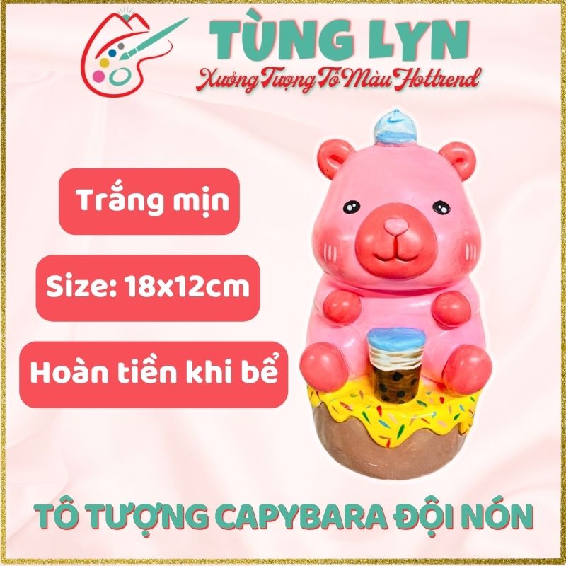 Tô Tượng Capybara Đội Nón