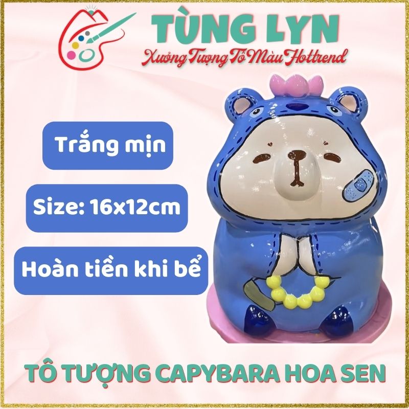 Tô Tượng Capybara Hoa Sen
